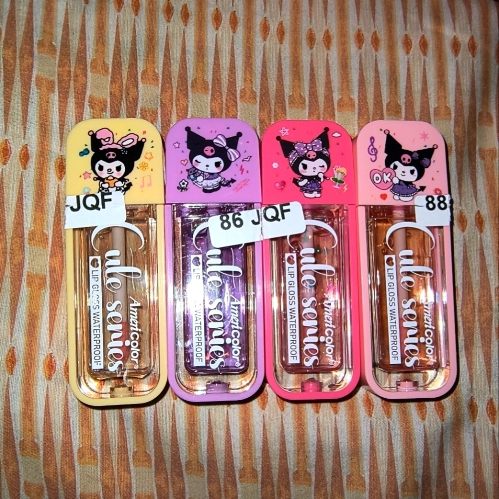 Cute Lip Gloss Set with Cartoon Characters 4 Piece